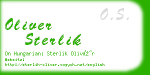 oliver sterlik business card